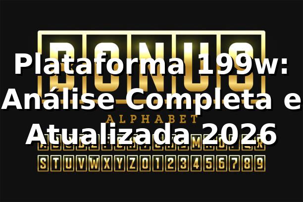 Plataforma 199w: Análise Completa e Atualizada 2026 🎯
